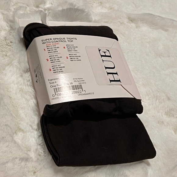 New Hue Espresso Opaque Control Top Leggings Size 4 Plus - Picture 3 of 3